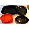 Image 1 : LOT OF 14 BLACK CAMBRO OVAL SERVING BOWLS &
