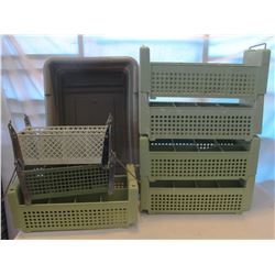 8 ASSORTED COMMERCIAL KITCHEN CUTLERY CADDIES