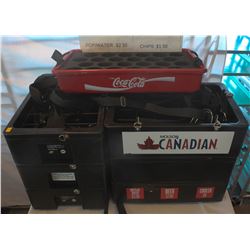 SIX AISLE BEVERAGE CADDIES WITH STRAPS