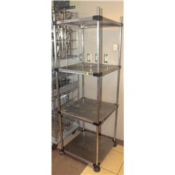 4 TIER STAINLESS STEEL METRO RACK 24"X24"X74"