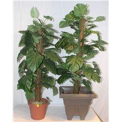 TWO APPROX. 4' TALL ARTIFICIAL PLANTS