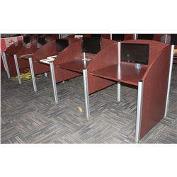 SIX 18" SAMSUNG MONITORS WITH BOOTHS