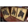 Image 1 : SET OF 3 HISTORICAL ANTIQUE HORSE PORTRAITS