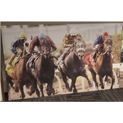 68"X41.5" RACING DERBY FRONTAL SHOT UNFRAMED