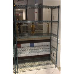 5 TIER GREEN-WIRE COMMERCIAL STORAGE RACK