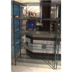 5 TIER GREEN-WIRE COMMERCIAL STORAGE RACK