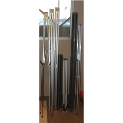 GROUP OF 6 TELESCOPIC TRI-PODS, ALUMINUM AND
