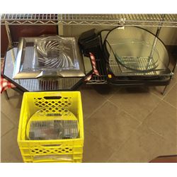 EIGHT ASSORTED FOOD PLATTERS-6 MIRRORED