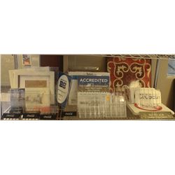 SHELF CONTENTS SIGNS AND ACRYLIC PLACE HOLDERS,