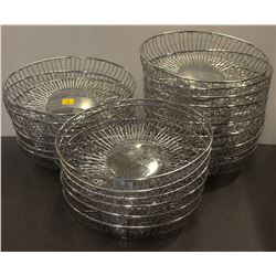 21 DECORATIVE TABLETOP CHROME WIRE BASKETS
