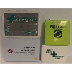 GROUP OF 4 FIRST AID KITS-ALL MAY NOT BE COMPLETE
