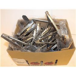 BOX OF 10" STAINLESS STEEL TONGS
