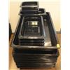 Image 1 : STACK OF ASSORTED BLACK PLASTIC FOOD INSERTS