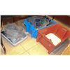 Image 1 : 3 TOTES OF ASSORTED TABLE NUMBERING SIGNS + BINS