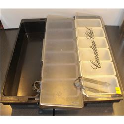 TWO CANADIAN CLUB ICE BAR CONDIMENT HOLDERS WITH