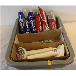 LOT OF 9 ASSORTED BAR TAP HANDLES