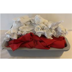 BUS TRAY WITH NAPKIN WRAPPED SETS OF SILVERWARE