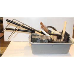 BUS PAN FULL OF GRILL ACCESSORIES-SOME NEW