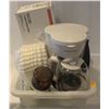 Image 1 : BUS PAN WITH ASSORTED COFFEE ITEMS INCLUDING