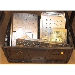 PLASTIC BIN OF FULL SIZE STAINLESS STEEL DRIP