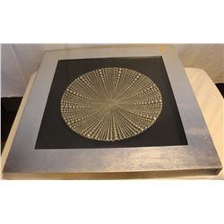 LARGE SQUARE DECORATIVE BEADED RESTAURANT PICTURE