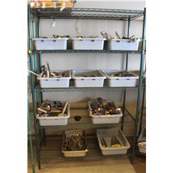 5 TIER COMMERCIAL GREEN-WIRE STORAGE RACK