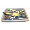 Image 1 : BUS TRAY WITH ASSORTED SERVING UTENSILS AND ICE