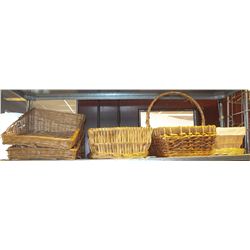 SHELF ONE INCLUDES 6 WICKER BASKETS