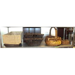 SHELF TWO INCLUDES 8 WICKER BASKETS