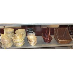 SHELF FOUR INCLUDES 61 WICKER BASKETS