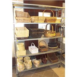 STAINLESS STEEL 5 TIER METRO CART ON CASTORS