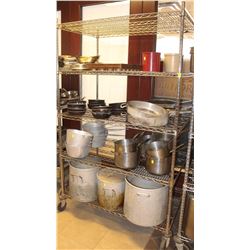 5 TIER COMMERCIAL CHROME WIRE SHELF ON CASTORS