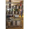 Image 1 : 5 TIER COMMERCIAL CHROME WIRE SHELF ON CASTORS