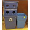 Image 1 : LOT OF 2 COMMERCIAL GRADE RECYCLING BINS WITH