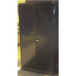 BLACK 5 SHELF STORAGE CABINET 36"X20"X72"