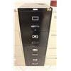 Image 1 : FOUR DRAWER BLACK FILING CABINET NO KEYS