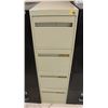 Image 1 : FOUR DRAWER LIGHT BEIGE FILING CABINET NO KEYS