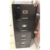 Image 1 : FOUR DRAWER BLACK FILING CABINET NO KEYS
