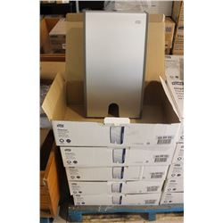 5 BOXES WITH ALUMINUM FINISH TORK HAND TOWEL