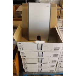 5 BOXES WITH ALUMINUM FINISH TORK HAND TOWEL