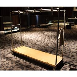 HEAVY DUTY DUAL-RAIL COAT RACK ON CASTORS