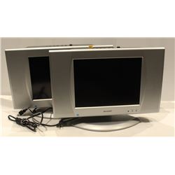LOT OF 2 SHARP 13" LIQUID CRYSTAL TV LC-13SH4U