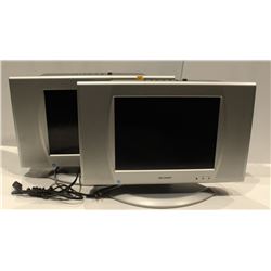 LOT OF 2 SHARP 13" LIQUID CRYSTAL TV LC-13SH4U