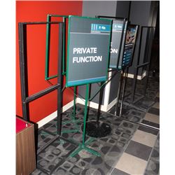 GROUP OF 6 ASSORTED ADVERTISING PANEL STANDS