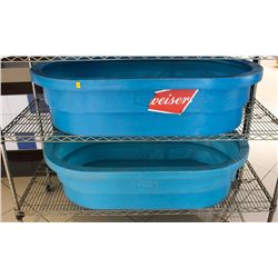 LOT OF 2 BLUE  ICE TUBS