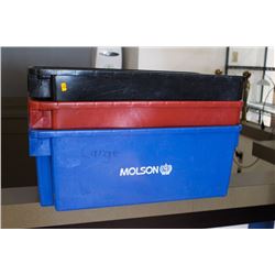 LOT OF 3 MOLSON ICE TUBS