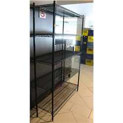 5 TIER METRO COMMERCIAL GREEN WIRE STORAGE RACK