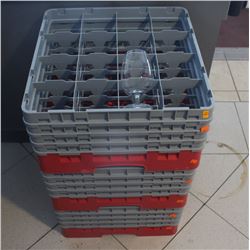 3 TRAYS  WITH CONTENTS : STOLZLE DRINK GLASSES