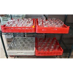 4 TRAYS  WITH CONTENTS : HI BALL GLASSES