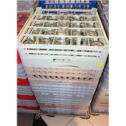 5 TRAYS  WITH CONTENTS ON DOLLY : SMALL JUICE